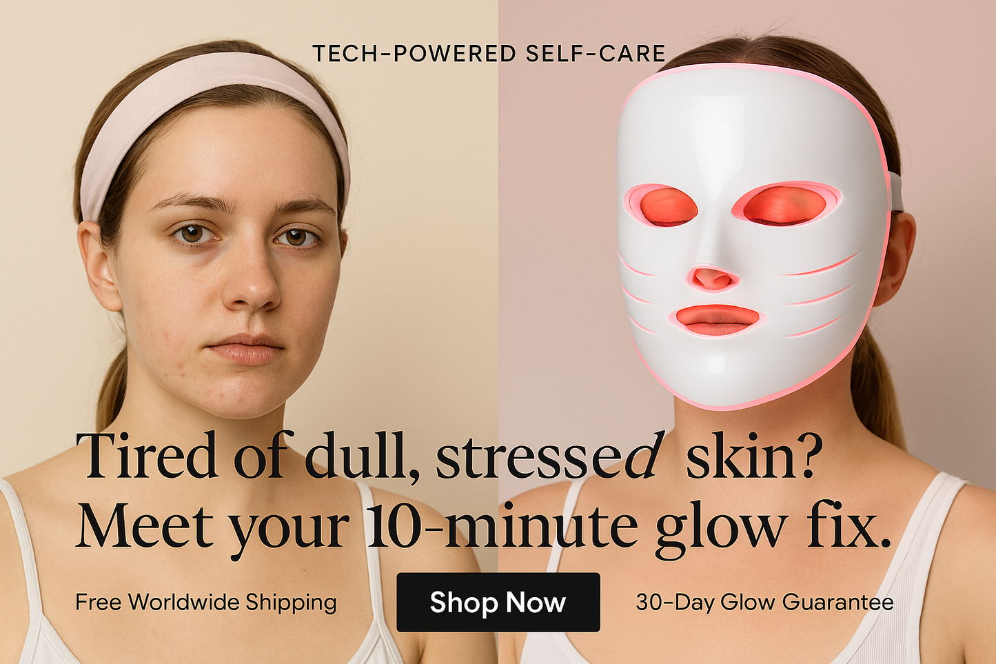 Vaura Vision™ LED Light Therapy Mask | 7-Colour Skincare Device